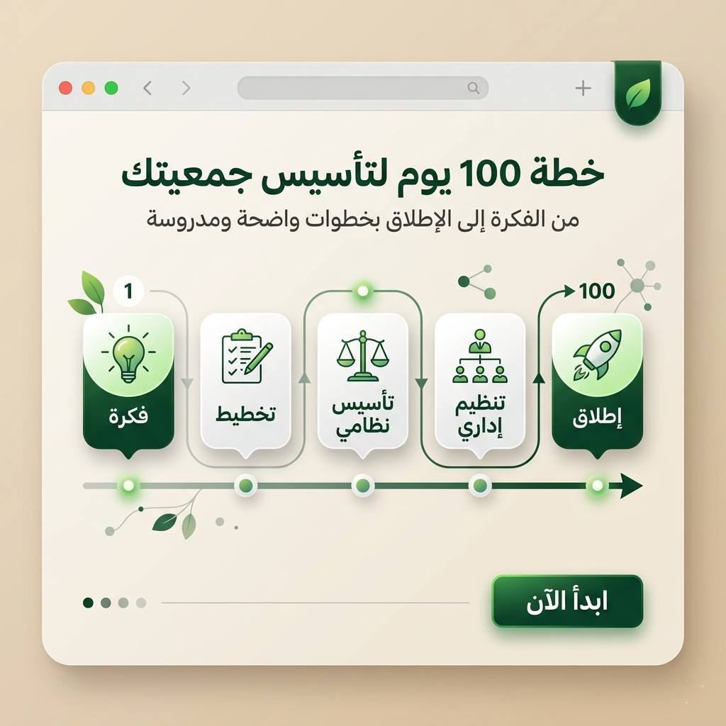 خطة 100 يوم لتأسيس جمعيتك